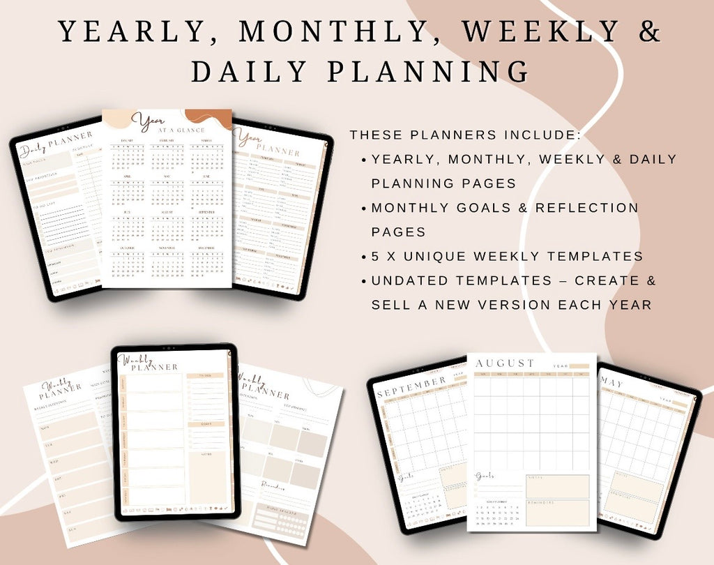 PLR Digital & Printable Planners Bundle