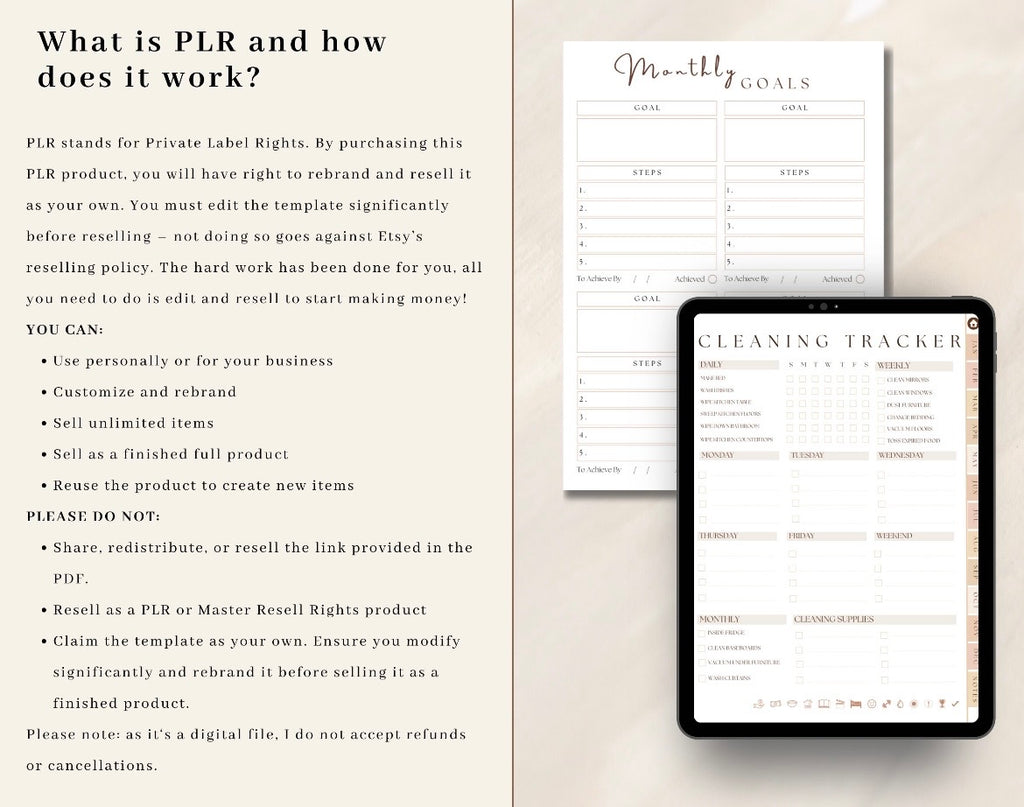 PLR Digital & Printable Planners Bundle